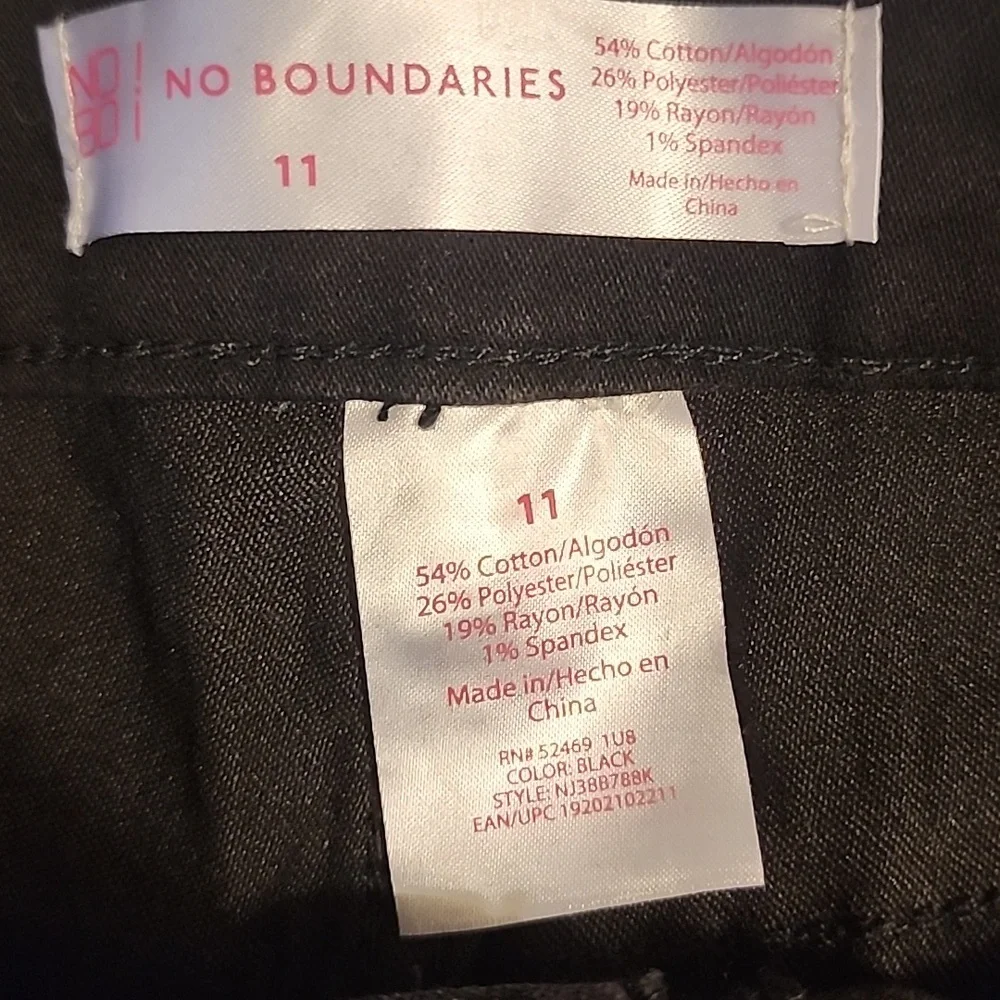No Boundaries 4 Button High Rise Black Skinny Jeans